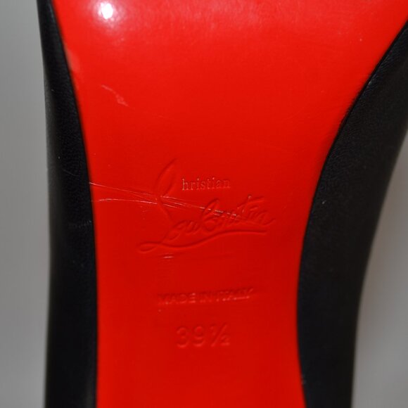 Christian Louboutin W/ Box Black Nappa Décolleté Heels SIZE 9.5 EU 39.5 - Picture 10 of 16